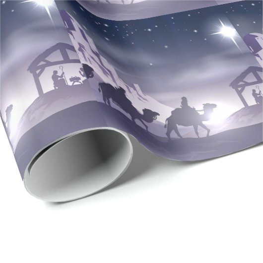 Geburt Christis-Weihnachtsszene Geschenkpapier (Rolleneckpunkt)