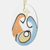 Geburt Christis-Weihnachtsverzierung Keramikornament (Links)