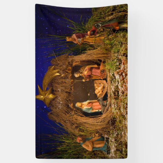 Geburt Christisszene Banner (Vertikal)