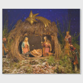 Geburt Christisszene Geschenkpapier (Flach)