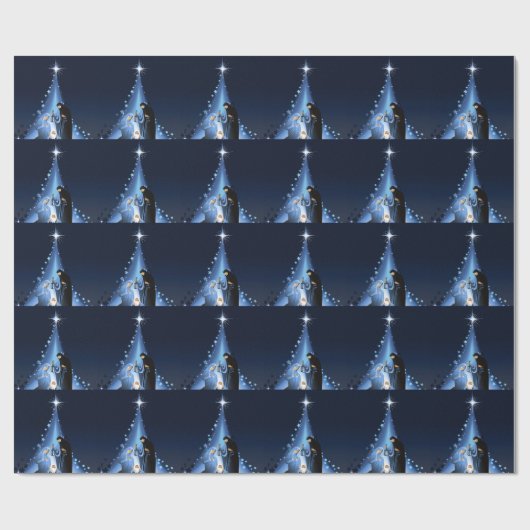 Geburt Christisszene Geschenkpapier (Flach)