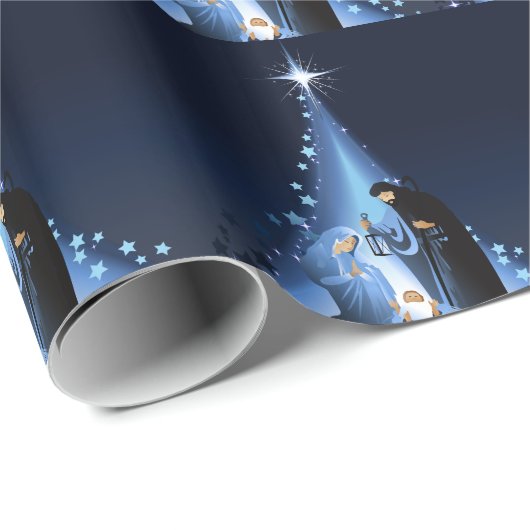 Geburt Christisszene Geschenkpapier (Rolleneckpunkt)