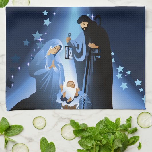 Geburt Christisszene Geschirrtuch (Gefaltet)