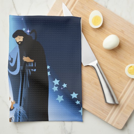 Geburt Christisszene Geschirrtuch (Viertel Falte)