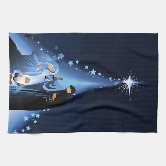 Geburt Christisszene Geschirrtuch (Horizontal)