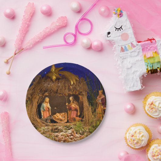 Geburt Christisszene Pappteller (Party)