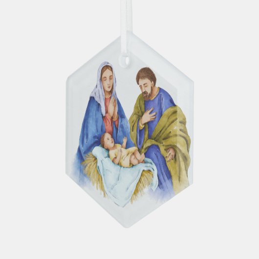 Geburt Christlich Ornament Aus Glas (Vorderseite Links)