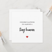 Geburt der Baby-Glückwunschkarte Karte (Vorderseite/Rückseite Beispiel)