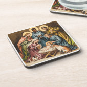 Geburt der Geburt des Jesus Getränkeuntersetzer (Linke Seite)
