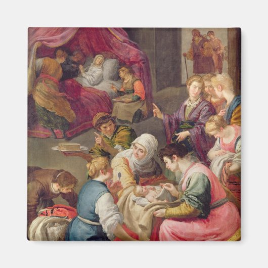 Geburt der Jungfrau, 1640 (Öl auf Leinwand) Magnet (Vorne)