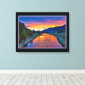 Geburt der Sonne auf dem Fluss Landschaft Leinwand (Insitu (Holzboden))