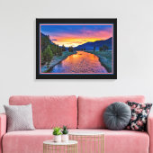 Geburt der Sonne auf dem Fluss Landschaft Leinwand (Insitu (Wohnzimmer))