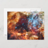 Geburt der Sterne kosmische Postkarte (Vorne/Hinten)