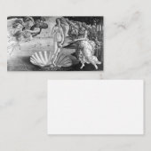 Geburt der Venus - Botticelli - Schwarz und Weiß Visitenkarte (Vorne/Hinten)