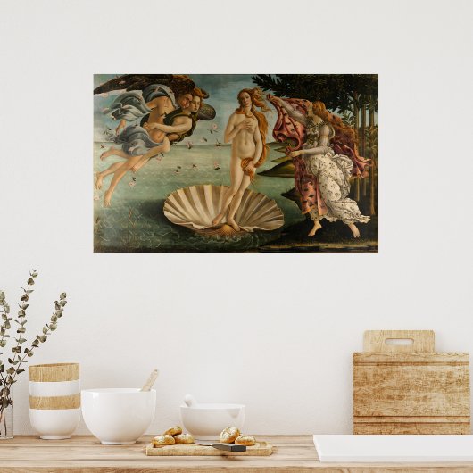 Geburt der Venus durch Botticelli Poster (Küche)