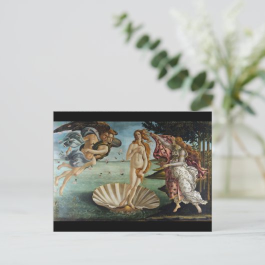 Geburt der Venus durch Botticelli Postkarte (Stehend Vorderseite)