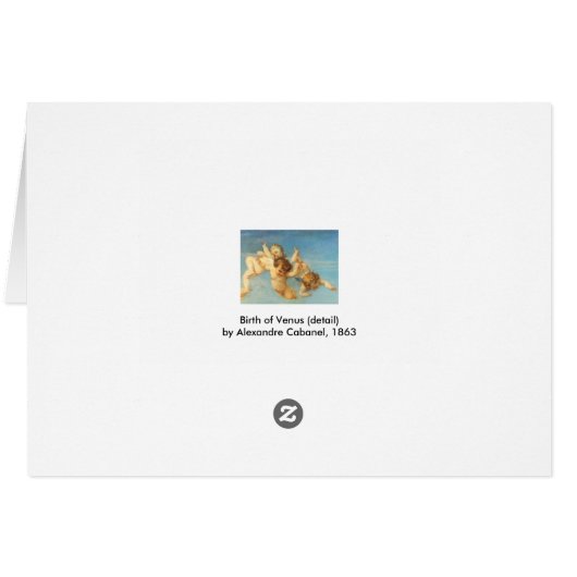 Geburt der Venus, Engel Detail von Alexandre Caban (Rückseite Horizontal)