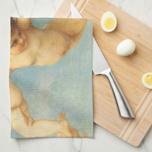 Geburt der Venus, Engel Detail von Alexandre Caban Geschirrtuch (Viertel Falte)