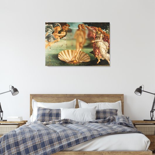 Geburt der Venus Funny Remake mit Glass-Leinwand Leinwanddruck (Insitu (Schlafzimmer))