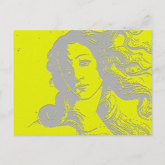 Geburt der Venus, Göttin, Alternative Postkarte (Vorderseite)