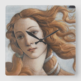 Geburt der Venus im Detail nah Quadratische Wanduhr