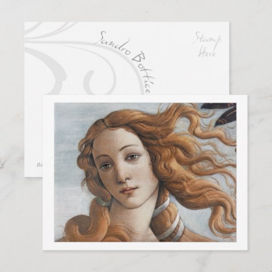 Geburt der Venus nah Postkarte (Vorne/Hinten)