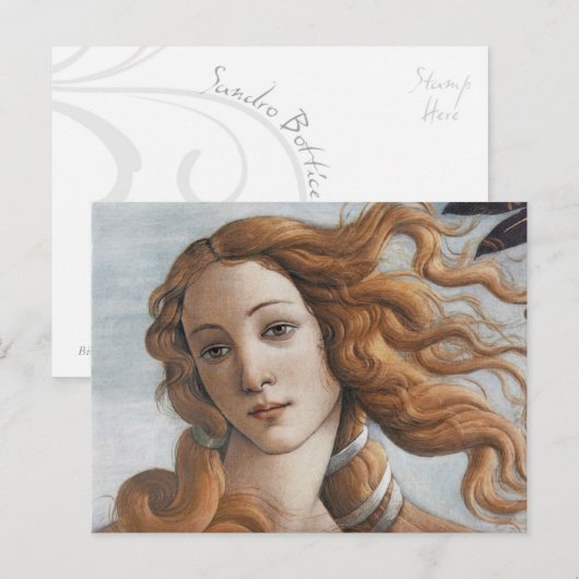 Geburt der Venus nah Postkarte (Vorne/Hinten)