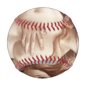 Geburt der Venus, nah von Sandro Botticelli Baseball (Rückseite)