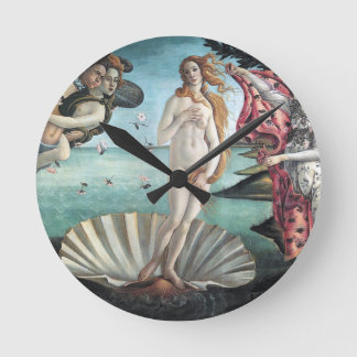 Geburt der Venus Runde Wanduhr