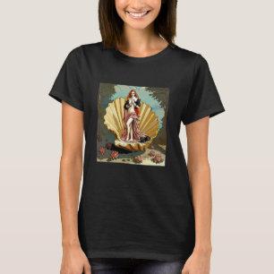 Geburt der Venus und ihrer schwarzen Katzen Lustig T-Shirt