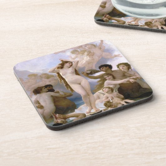 Geburt der Venus von William-Adolphe Bouguereau Getränkeuntersetzer (Linke Seite)