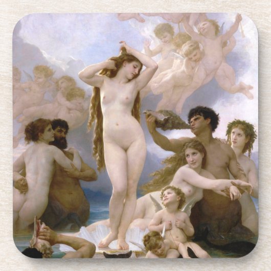 Geburt der Venus von William-Adolphe Bouguereau Getränkeuntersetzer (Vorderseite)