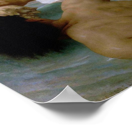 Geburt der Venus von William-Adolphe Bouguereau Poster (Ecke)
