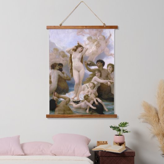 Geburt der Venus von William-Adolphe Bouguereau Wandteppich Mit Holzrahmen (Schlafzimmer)
