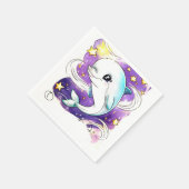 Geburt der verzauberten Pastel-Kids-Dolphin Serviette (Ecke)