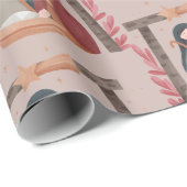 Geburt der Wasserfarbe Christlich Jesus Weihnachte Geschenkpapier (Rolleneckpunkt)