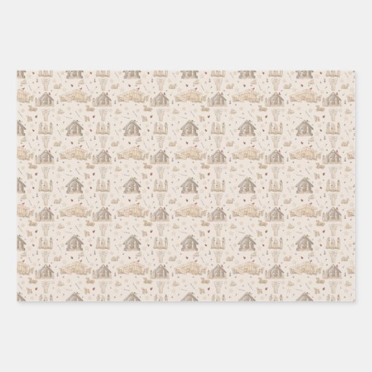 Geburt des Christ Wrapping Paper Geschenkpapier Set (Vorderseite 2)