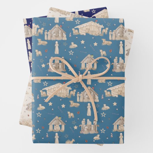 Geburt des Christ Wrapping Paper Geschenkpapier Set (Beispiel)