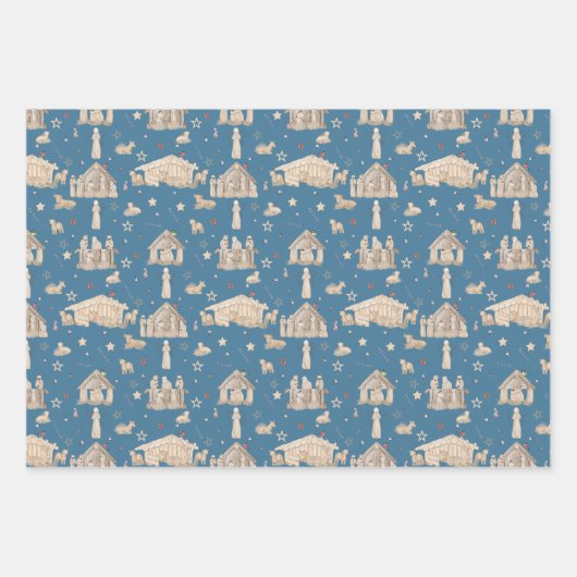 Geburt des Christ Wrapping Paper Geschenkpapier Set (Vorderseite)
