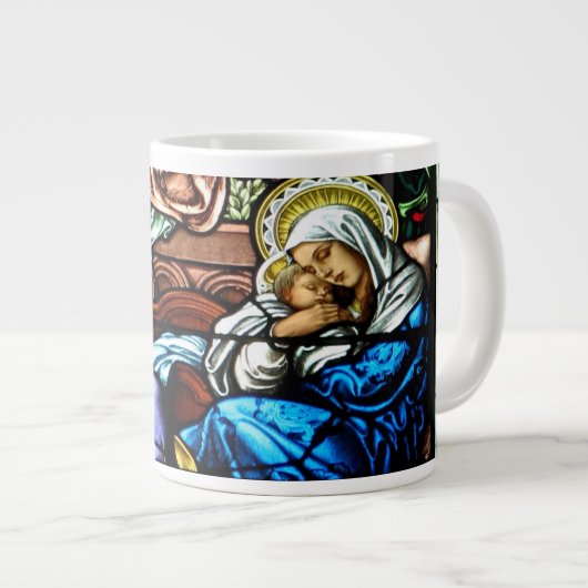 Geburt des Glases von Jesus Jumbo-Tasse (Vorderseite Rechts)