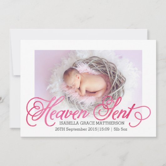 Geburt des Himmels Ankündigung | Mädchen (Vorderseite)