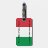 Geburt des italienischen Flaggen-Gepäckanhängers Gepäckanhänger (Rückseite vertikal)
