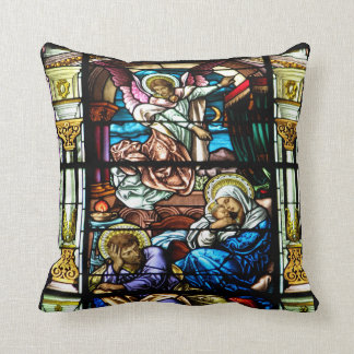 Geburt des Jesus-Buntglas-Fensters Kissen