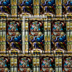 Geburt des Jesus-Buntglas-Fensters Stoff