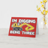 Geburt des Kindes werde ich drei Jahre alt Karte (Gelbe Blume)