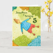 Geburt des niedlichen Cartoon Karte (Gelbe Blume)
