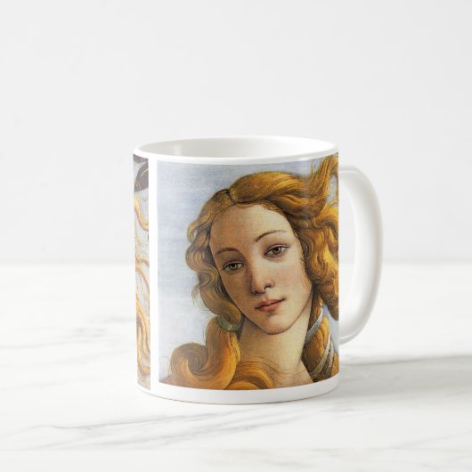 Geburt des Venus Detail, Botticelli Kaffeetasse (VorderseiteRechts)