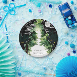 Geburt des verzauberten Kids-Waldes Pappteller