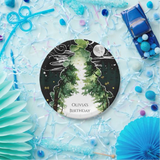 Geburt des verzauberten Kids-Waldes Pappteller (Party)