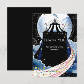 Geburt des verzauberten Zirkus Dankeskarte (Vorne/Hinten)